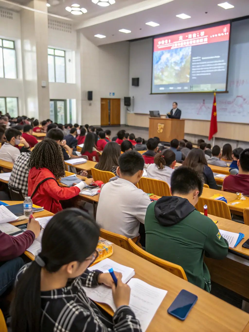 A group of students attentively listening to a lecture on glyptography, highlighting the educational aspect of HISTOIRE ET CULTURE's programs.